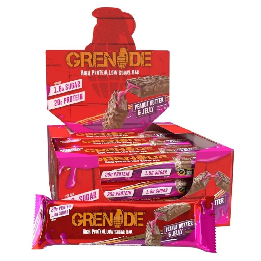Grenade Protein Bar Peanut Butter & Jelly 12 Pack 60g READ DESCRIPTION