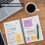 Sticky Notes Set, Divider Self-Adhesive Notepad Case for Planner Bullet Journal Notebook 4