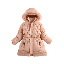 (Pink, 3-4Years) Kids Girls' Coat Jacket Warm Winter Fur Hooded UK