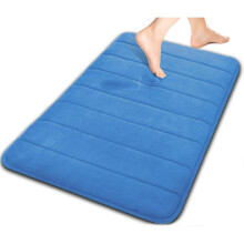 Memory Foam Bath Mat Large Size 31.5 by 19.8 Inches, Soft and Comfortable, Super Water Absorption, Non-Slip,  bule
