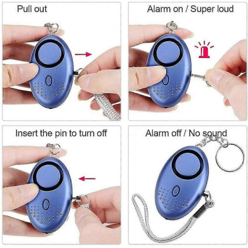 5 Pack 140db Personal Security Alarm Keychain with Led Light,personal Alarm 2
