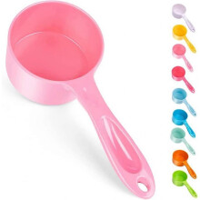 Sturdy Melamine Food Scoop for Dogs Cats Birds, Measuring Cup, Long Comfortable Handle