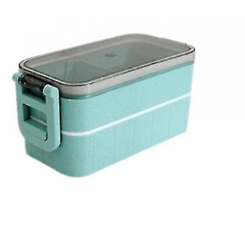 Stainless Steel Lunch Box Double Layer Lunch Box Microwave Lunch Box Insulation 1