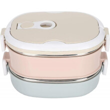 Thermal Bento Lunch Box with Stainless Steel Thermal Insulation, 2 Layer 1800ml Food Containers for Kids Adult Student Children Keep Food Warm Suitabl