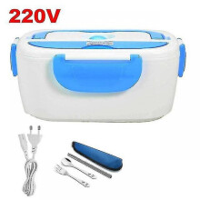 220v Eu Plug Electric Heating Lunch Box Stainless Steel Food Warmer Container Home