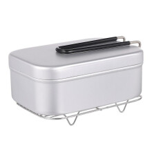 Outdoor Single Soldier Thickened Large-capacity Japanese-style Aluminum Lunch Box
