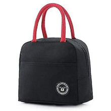 Lunch Bag Insulated Lunch Bags Lunch Cool Bag Adults Water-resistant Thermal Leak-proof Lunch Organizer for Children Men Work Picnic (black)