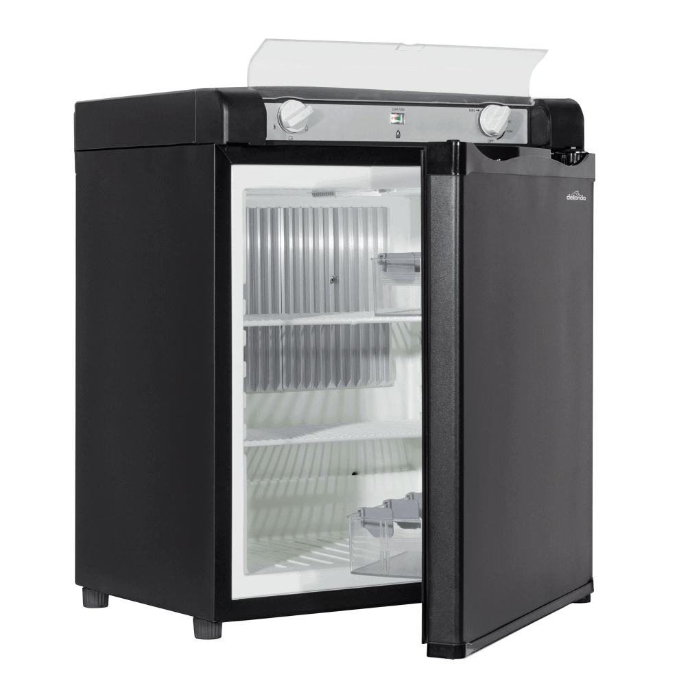 3 Way Fridge, Gas/12V/230V, 40L, for Camping, Motorhome, Truck - Black - DL158