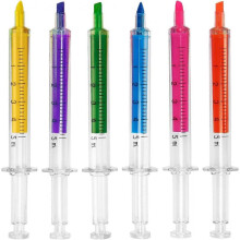 6-color oblique head highlighter stationery marker pen student highlighter stationery (6 packs)