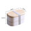 Japanese-style Double-layer Strapped Bento Box Wood Grain Lunch Box 3