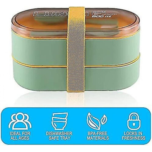 Japanese Bento Box Adult Lunch Box,stackable 3 Layer Bento Box with Sauce Container 1