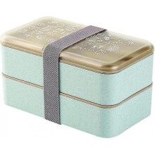 Bento Box Lunch Box 2 Tier Bpa Free with Reusable Cutlery Japanese Lunch Box for Microwave Freezer