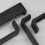 (288mm Handle) Matt Black Cupboard Handles Square D-Bar 8