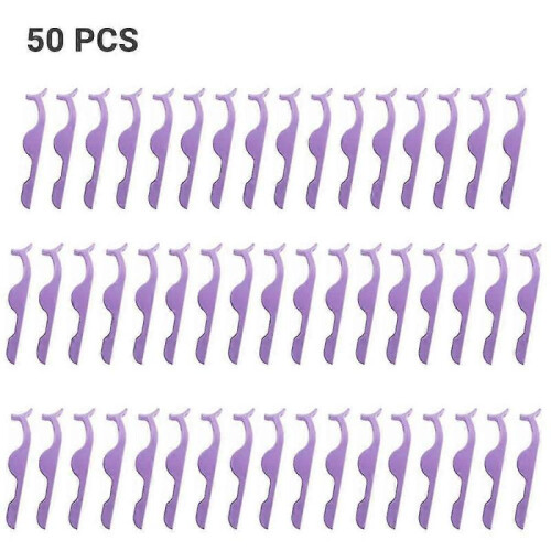 50 False Eyelashes Eyelash Tweezers Makeup Tool 1
