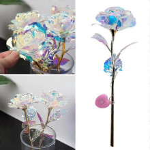 24k Galaxy Rose With/without Light Valentine's Day Anniversary Birthday Wedding Gift