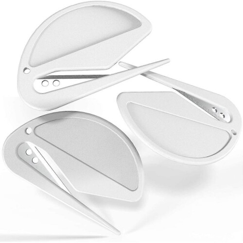 Desks Letter Openers - Executive Black - Sharp and Efficient - Open Envelopes with Ease (3 Pieces)
