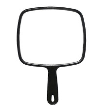 Handheld Mirror Large Comfortable Tool for Ladies Beauty Dresser Home Salon|Makeup Mirrors(Black)