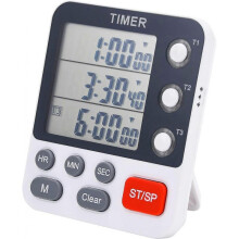 3 Channel Timer, Triple Digital Kitchen Timers,Multiple Count Up/Down Timer for Cooking Studying