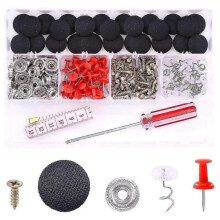 272pcs Car Roof Repair Rivet Kit Car Roof Buckle Retainer Black