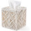 Tissue Box Cover Boho Decor Square Paper Tissue Holder with Bead Buckle Macrame 1