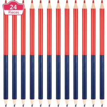 Check Pencil Red and Blue Erasable Pencil Pre-Sharpened Tip for Check Map Shading Test Grading (24)