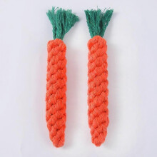 Pet Molar Cleaning Toy Rope Knot Dog Toy Woven Carrot Bite Cotton Cotton Rope Large Field of Vision Capable Dog Toy Two Pieces