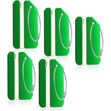 Aluminum Luggage Tag for Luggage Baggage Travel Identifier (Green 5 Pcs)