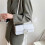 Women's Shoulder Bag, Simple Square Shape, Adjustable Shoulder Strap 25 * 11.5 * 6 Cm (White) 2