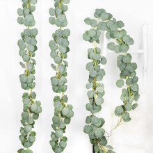 3PCS Eucalyptus Garlands Artificial Greenery Garland Faux Silk Eucalyptus Vines Wedding Backdrop Wall Decor