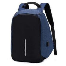 Business Travel Computer Backpack, Waterproof Backpack, with Usb Charging Port, Ergonomic Design, Anti-Theft Device, Color: Black + Blue