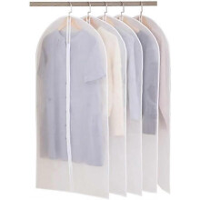 5 Garment Bag Sets, High Quality Garment Bags, Breathable Fabrics, for Storing Clothes / Suit / Coat / Shirt / Shirt, Color: White, Size: 60 * 120 Cm