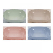 4 Pieces of Wheat Straw Plate, Environmentally Friendly and Healthy / Non-Toxic, Multi-Functional Plate, Not Easy To Break, Square