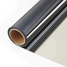 Window Film One Way Mirror Window Film Daytime Privacy Sun Blocking Heat Control Anti UV Reflective lass Tint (Black-Silver,23.6 Inch x 6.5 Feet)