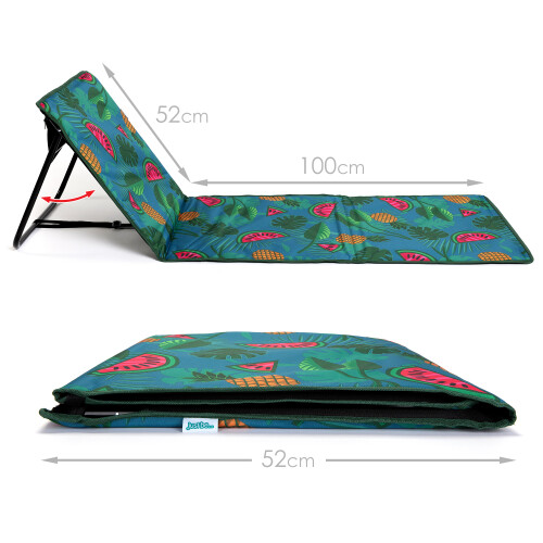 just be... Folding Beach Chair Mat - Tropical 1
