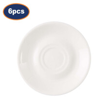 Porcelain Saucer 6pc Set Arcoroc Daring White Saucer For Tea Coffee Cup 16cm