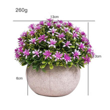 Artificial Potted Plants,set Of 1 Plastic Decorative Plants Bonsai, Ideal for Office Balcony Decorative Table Centerpieces Gypsophila Red Lotus