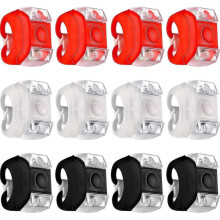 12 Pieces Silicone Bicycle Light Waterproof Bicycle Headlight And Taillight Silicone Led Bike Light Front And Rear