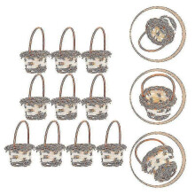 10pcs Mini Baskets Rattan Woven Baskets Home Decors Candy Cookies Baskets