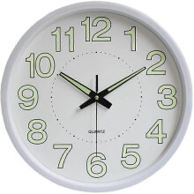 Silent Wall Clock Clock Quartz for Office Room,30cm White