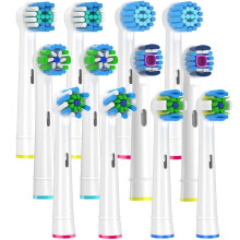 (12pcs White, one-size) Toothbrush Heads Replacement, Comfort Toothbrush Heads Compatible with Braun Oral B 7000/Pro 1000/9600/5000/3000/8000 Electric Toothbrush