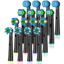 (16pcs Black, one-size) Toothbrush Heads Replacement, Comfort Toothbrush Heads Compatible with Braun Oral B 7000/Pro 1000/9600/5000/3000/8000 Electric Toothbrush