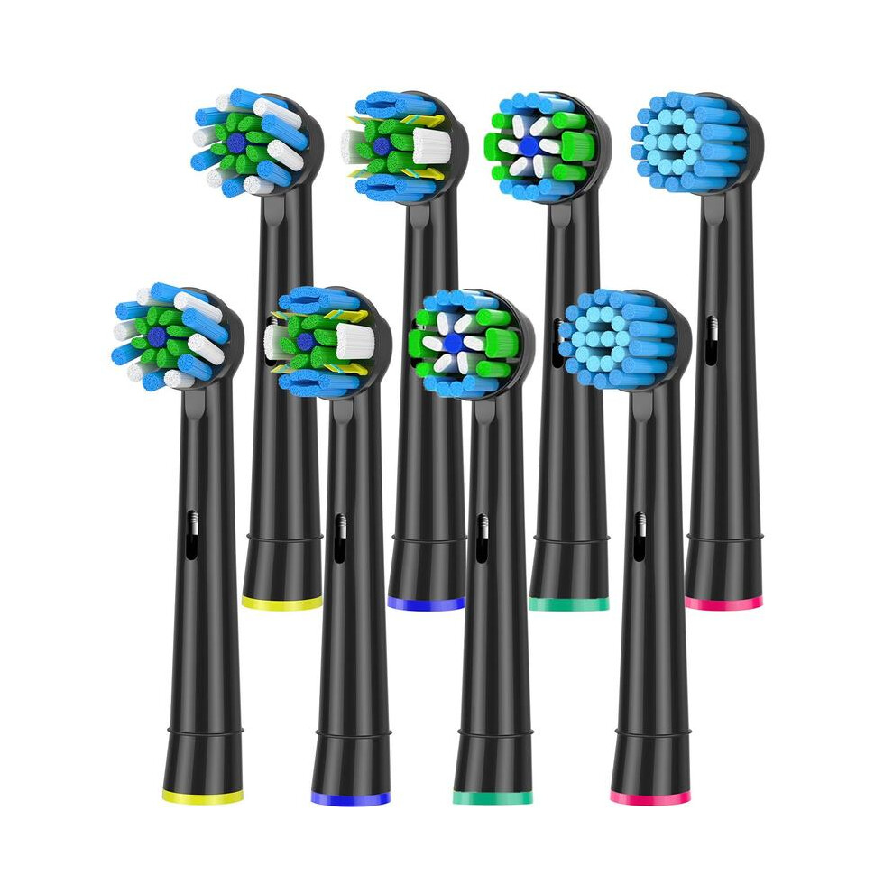 (8 Counts Black, one-size) Toothbrush Heads Replacement, Comfort Toothbrush Heads Compatible with Braun Oral B 7000/Pro 1000/9600/5000/3000/8000 Elect