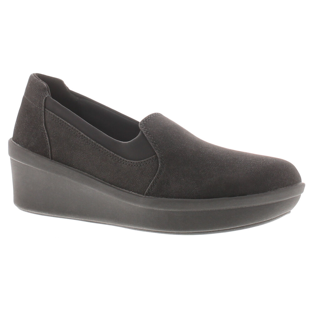 (Black, 3.5 (Adults')) Clarks Womens Wedges Shoes Step Rose Moon Slip On black UK Size