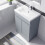 NES Home Nes Home Flat Pack Matte Grey 600 mm Freestanding Basin Vanity Unit 4