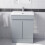NES Home Nes Home Flat Pack Matte Grey 600 mm Freestanding Basin Vanity Unit 2
