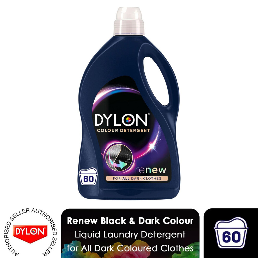 Dylon Liquid Laundry Detergent for all Black & Dark Clothes, 60 Washes