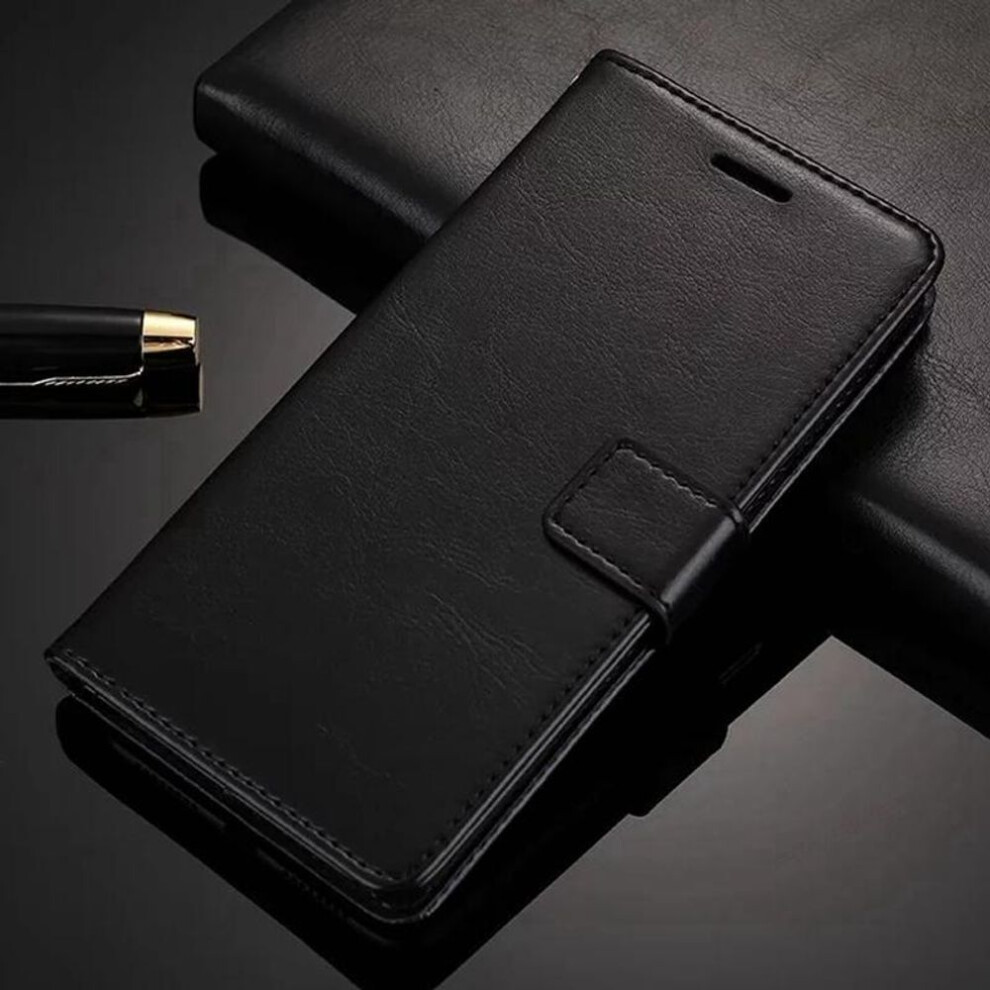 (black, Samsung A55) Classic Book Style Stand Flip Wallet Leather Phone Case Cover Card Slot For Samsung Galaxy A05 A15 A25 A35 A55 A24 A34 A54 5G A53 5G Redmi Note 13 Pro