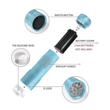 Mini Uv Light Nail Dryer for Nails, Mini Uv Led Nail Lamp Presser with Silicone Head, Portable Small Uv Light for Gel Nails, Perfectly Flatten Nail Ac