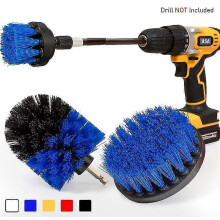 4pcs Drill Brush Power Scrubber Cleaning Brush Extended Long Attachment Set All Purpose Drill Scrub Brushes Kits
