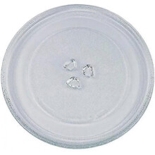 2023-universal Microwave Turntable Glass Plate with 3 Fixtures, 24.5 Cm
